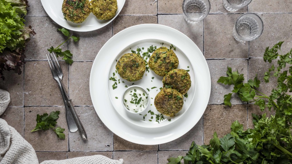 Vegane Kichererbsen-Bratlinge mit Haferflocken